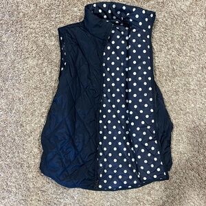 Polka Dot/Blue reversible vest